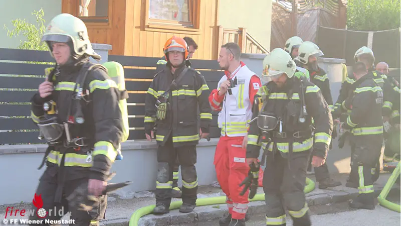 Nö Kellerbrand in Wr Neustadt bei Löschversuchen schwere