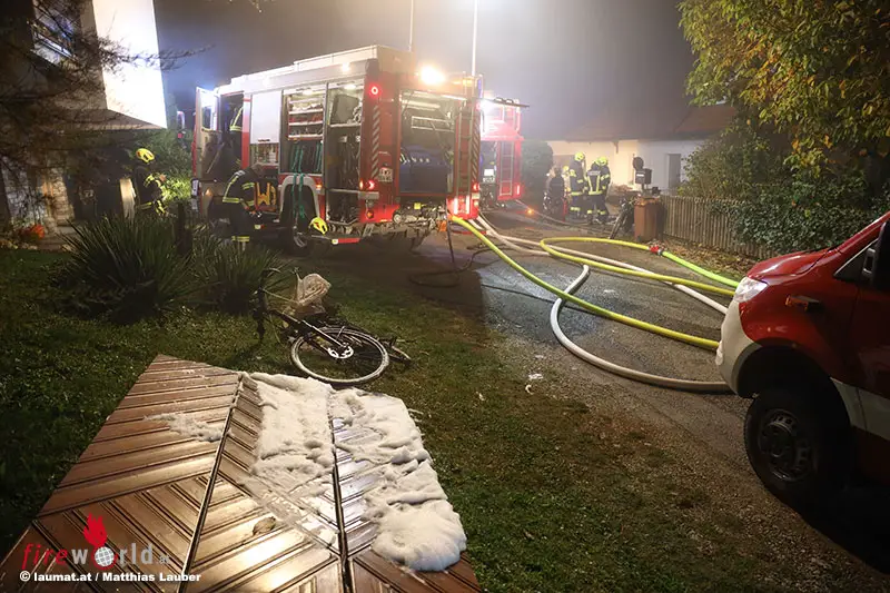 Oö Feuer in der Garage eines Wohnhauses in Steinhaus bei Wels