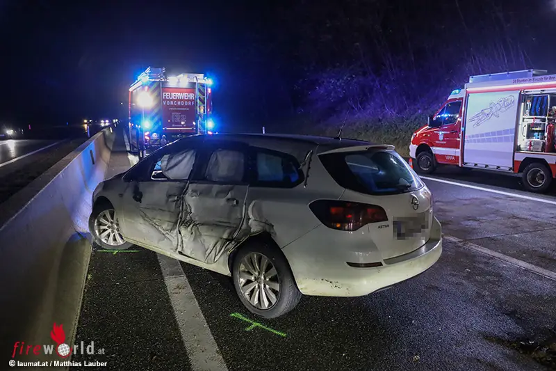 Oö Karambolage mit sieben Pkw auf der A1 bei Vorchdorf Unfall war 9