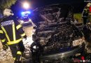 Oö:  Auto krachte in Aistersheim gegen Baum und begann zu brennen