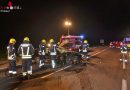 Oö: Eingeklemmte Person bei Verkehrsunfall auf der B 137 in Andorf