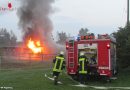 Bayern: Brennender Pferdeunterstand auf Pferdehof bei Augsburg