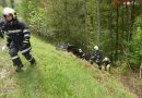 Stmk: Fahrzeugbergung und Unfall mit Moped im Koppental bei Bad Aussee