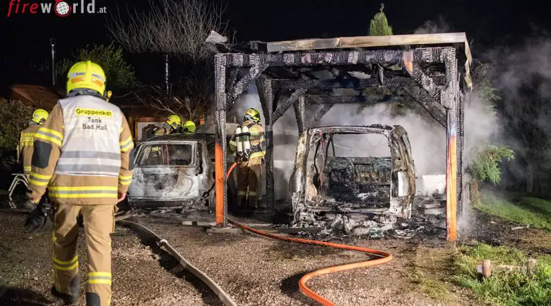 Oö Zwei Autos Unter Carport In Bad Hall Ausgebrannt