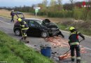 Oö: Aufräumarbeiten nach Pkw-Unfall in Buchkirchen