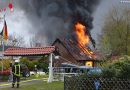 Deutschland: Garage in Buxtehude nach Verpuffung in Flammen