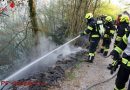 Oö: Container- und Böschungsbrand in Desselbrunn mit Höhenretter-Unterstützung bekämpft