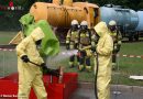 Sbg: Ausbildungstag des Gefahrgutzuges Tennengau im bayrischen Chemie-Dreieck