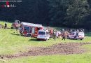 Oö: Landwirt in Grube gestürzt und bis zur Hüfte verschüttet