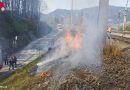 Nö: Feuerwehr in Gloggnitz sichern Abheizen der Brandstreifen entlang der Südbahn