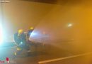 Oö: 15 Feuerwehren üben im Kremsursprung-Tunnel auf der A9 in Micheldorf