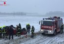 Nö: Autoüberschlag in Acker zwischen Oberthern und Hollabrunn