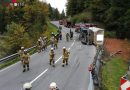 Oö: Vom „Sekunden-Einsatz“ bei Ölspur zum 5-stündigen Lkw-Bergungseinsatz