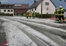 Deutschland: 20 cm Hagel und umgestürzte Bäume nach Unwetter bei Kirtorf und Antrifttal