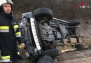 Bgld: Bergung eines überschlagenen Jeep auf der B 16 in Klingenbach