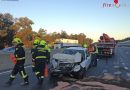 Nö: Unfallserie auf A22 bei Korneuburg: Zweimal Pkw-Unfall, einmal Lkw-Unfall am 21.9.2015