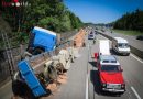 Stmk: Sattelschlepper mit tonnenschweren Betonteilen auf A2 bei Lassnitzhöhe verunfallt