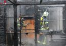 Deutschland:Tennis-Clubhaus in Lauterbach in Flammen