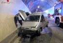 Stmk: Pkw bei Verkehrsunfall im Niklasdorftunnel auf Tunnelwand aufgeschoben