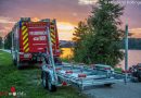 Oö: Feuerwehr Alkoven trainiert „Löschboot-Einsatz“ auf der Donau