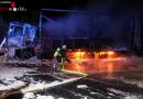 Oö: Fünf Wehren bei Lkw-Vollbrand auf der A8 bei Meggenhofen