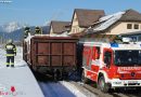 Stmk: Brennendes Holz auf Güterwaggon im Bahnhof St. Michael