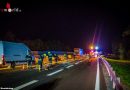 Stmk: Verkehrsunfall mit Ladegut auf der A2 → sechs beschädigte Pkw, Schutt auf drei Fahrstreifen