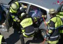 Bayern: Unfall mit Personenrettung und Feuer auf Baustelle in München