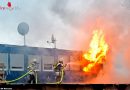 Bayern: Baustellen-Wohncontainer in München in Flammen