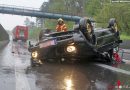 Oö: Feuerwehr Pasching nach Autoüberschlag im Einsatz