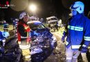 Oö: Frontalcrash auf der Scharnsteiner Straße in Pettenbach fordert zwei Verletzte