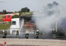 Oö: Brennender Lkw beim Wartbergtunnel bei Ried im Traunkreis