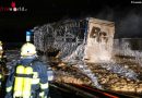 Oö: Brennender Sattelauflieger auf der A9 bei Ried im Traunkreis