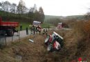 Oö: Traktor in Rohrbach-Berg in Rückhaltebecken gestürzt