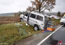 Nö: Kleinbus-Bergung nach Verkehrsunfall bei Schönfeld/Wild