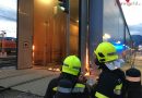 Ktn: Brennendes Tor der Zugwaschanlage am Bahnhof in Villach