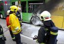 Oö: Brand eines Linienbusses in Wels-Neustadt sorgt für Feuerwehr-Einsatz