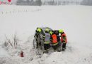 Stmk: Leichtfahrzeug überschlägt sich bei tief winterlichen Bedingungen