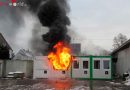 D: Wohncontaineranlage in Vollbrand