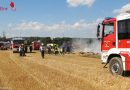 Oö: Sechs Feuerwehren bei Brand eines Stoppelfeldes im Einsatz