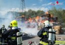 Oö: Papier und Kartons in Enns in Brand geraten