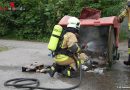 Nö: Altpapiercontainer in Brand geraten