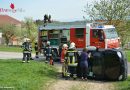 Oö: Übung: Menschenrettung nach Verkehrsunfall mit drei beteiligten Pkw