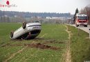 Oö: Ein Verletzter bei Fahrzeugüberschlag