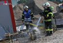 Oö: Brennender Baucontainer sorgt für Einsatz der Feuerwehr