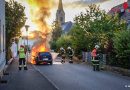 Oö: Pkw in Pregarten in Vollbrand (+Video)