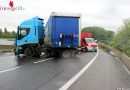 Nö: Treibstoffaustritt bei Lkw-Unfall auf der S1