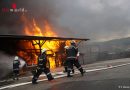 Stmk: Lagerhallenbrand erfordert Großeinsatz der Feuerwehr