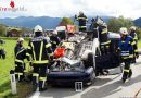 Oö: Großübung von Feuerwehr und Rotes Kreuz in Oberwand