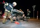 Oö: Aufräumarbeiten nach Verkehrsunfall mit zwei Fahrzeugen auf der B136